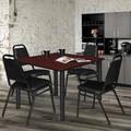 Kee Square Tables > Breakroom Tables > Kee Square & Round Tables, 48 W, 48 L, 29 H, Wood|Metal Top TB4848MHBPBK